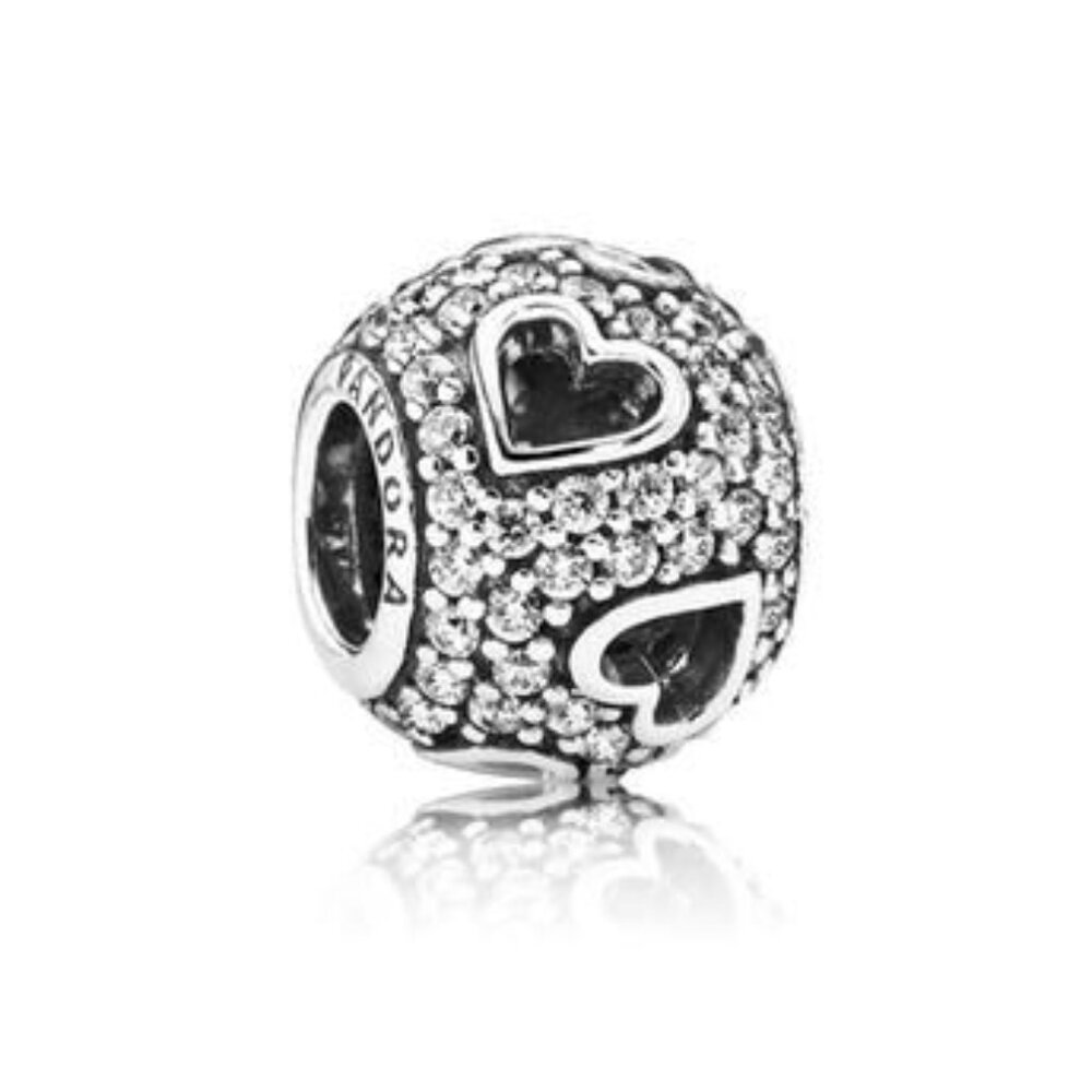 Pandora "Tumbling Hearts" Charm